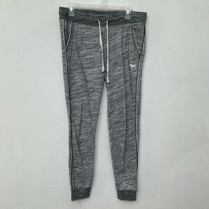 Victoria's Secret Pink Heather Grey Jogger Sweatpants Size Small Lounge Comfy